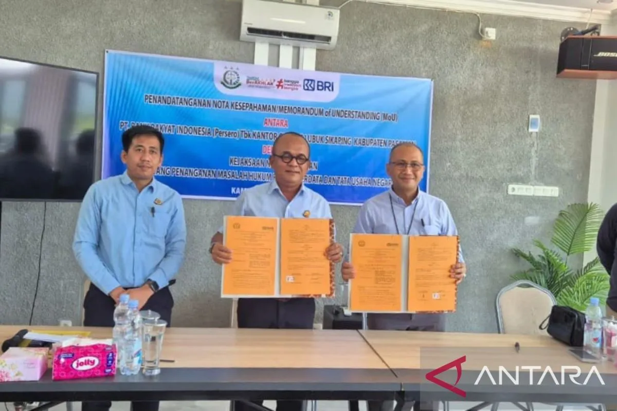 BRI Lubuk Sikaping dan Kejaksaan Negeri Pasaman Tandatangani MoU Penanganan Hukum