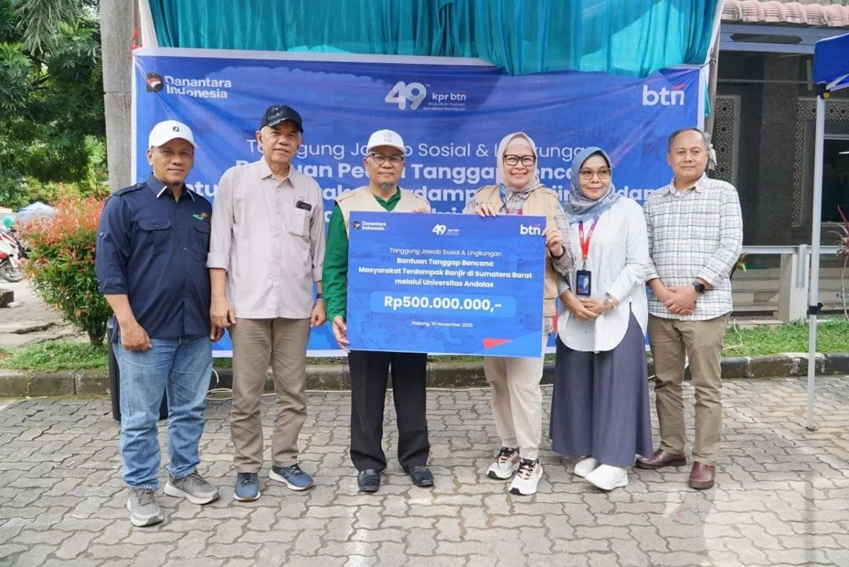 UNAND Terima Bantuan Rp500 Juta dari BTN untuk Korban Banjir di Sumbar
