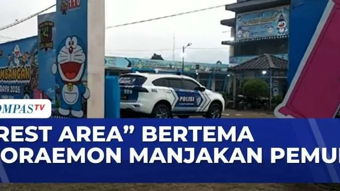 Rest Area Bertema Doraemon di Limbangan Menjadi Destinasi Favorit Pemudik