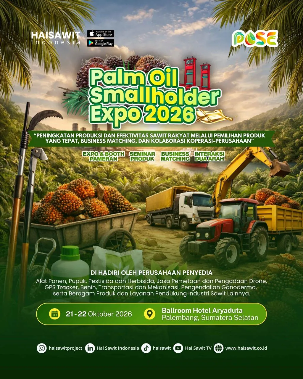 POSE 2026: Pameran Kolaborasi Koperasi dan Perusahaan Sawit di Palembang