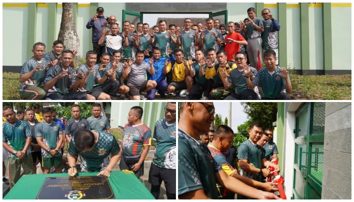 Peresmian Lapangan Tenis Antasena oleh Danrem 062/Tn Kolonel Inf Asep Sukarna