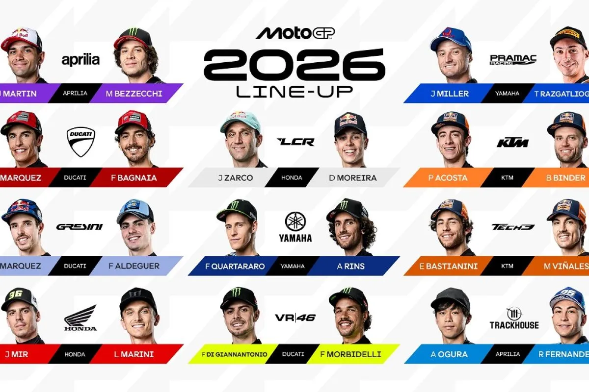 Pembalap MotoGP 2026: Marquez dan Bagnaia Masih Memimpin Ducati