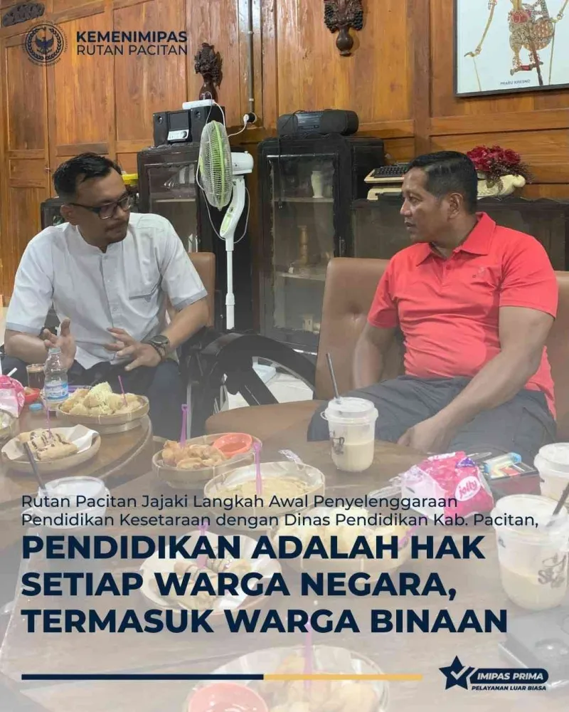 Rutan Pacitan Jalin Kerja Sama dengan Dinas Pendidikan untuk Program Pendidikan Kesetaraan