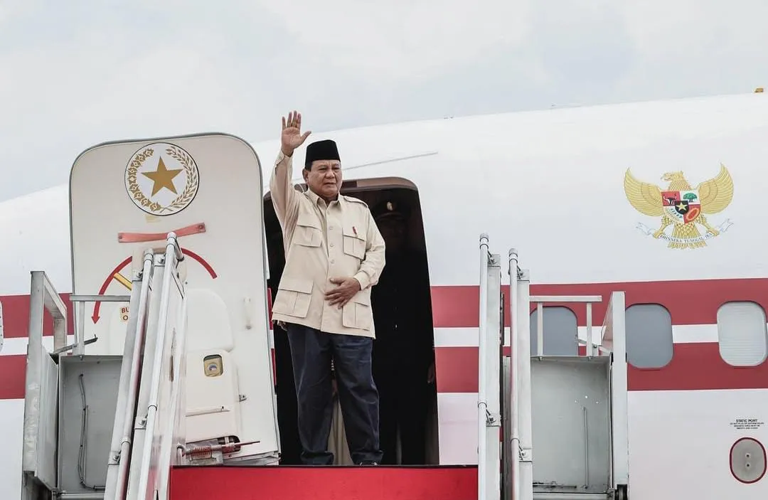 Prabowo Hadiri Panen Raya Padi di Majalengka