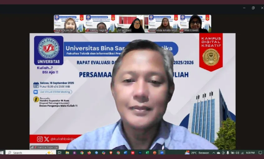 UBSI Gelar Pertemuan Daring untuk Persamaan Persepsi Mata Kuliah TI