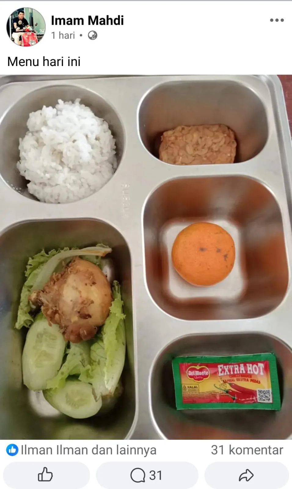 Menu Saus Cabai dalam Program Makan Bergizi Gratis Tuai Kritikan