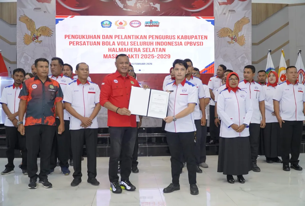 Wali Kota Tikep Dukung Pengurus PBVSI Halsel dalam Peningkatan Prestasi Voli