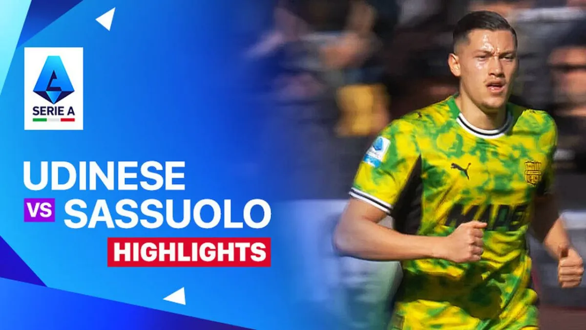 Sorotan Pertandingan Udinese vs Sassuolo di Serie A 2025/26