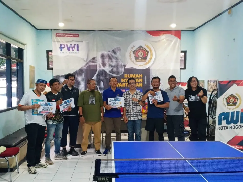 Juara Turnamen Tenis Meja HPN 2026 PWI Bogor Dukung Pers Sehat