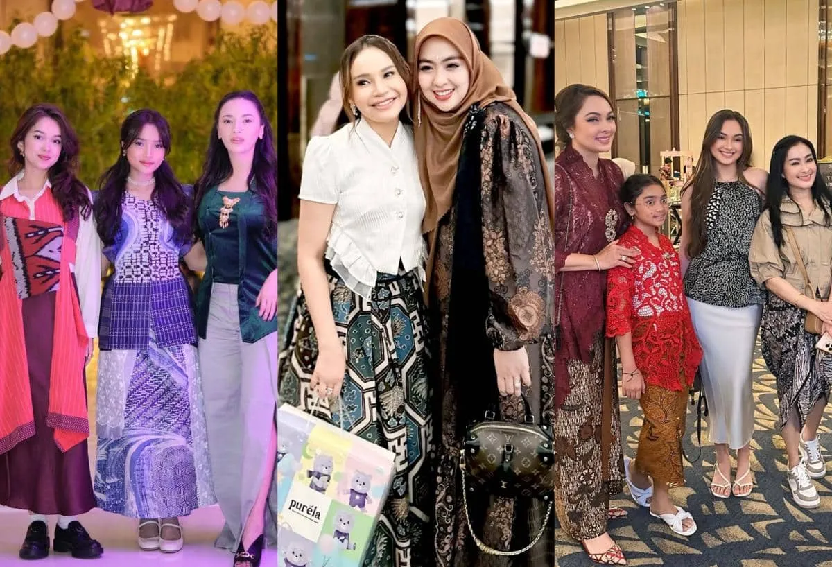 Selebriti Tampil Kompak dengan Busana Etnik di Ulang Tahun Ria Ricis