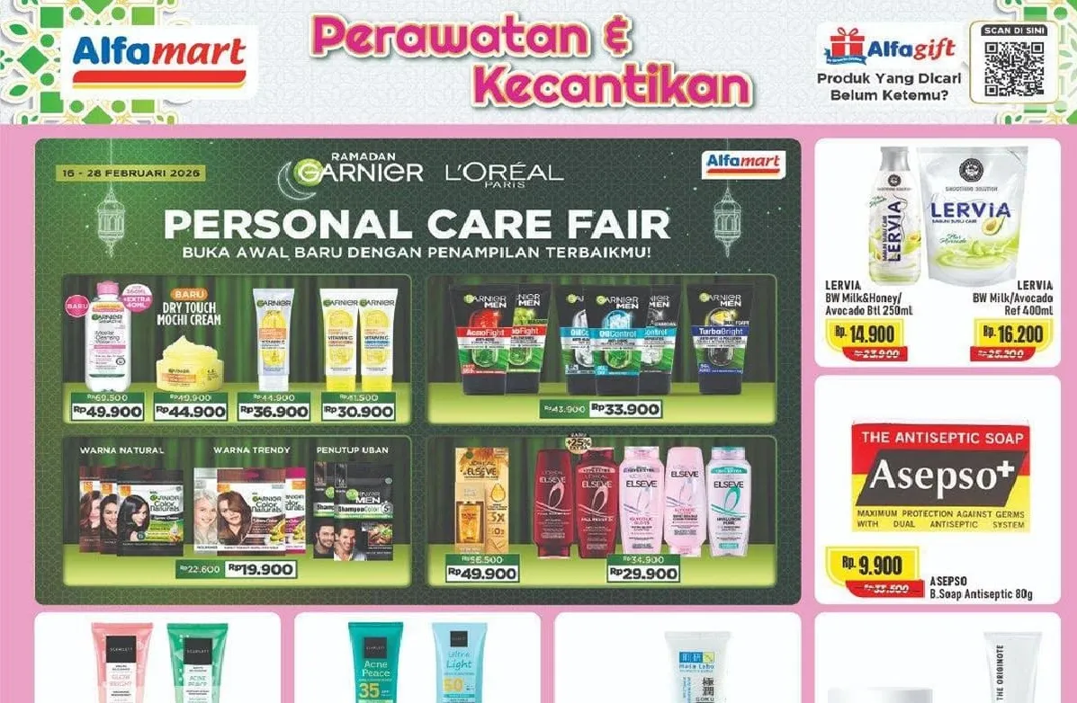 Promo Alfamart 16 Februari 2026: Diskon Produk Kecantikan, Kesehatan, dan Kebersihan
