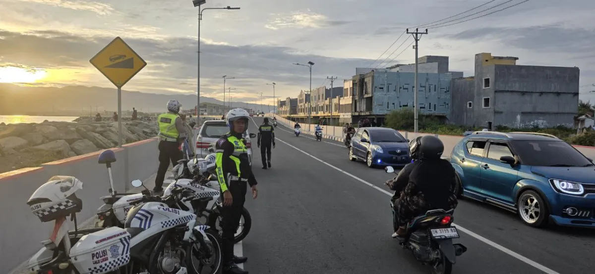 Patroli Subuh Satlantas Palu Cegah Balap Liar Selama Ramadan
