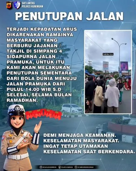 Jalan Pramuka Ditutup Sementara Selama Ramadan untuk Atasi Kepadatan Arus