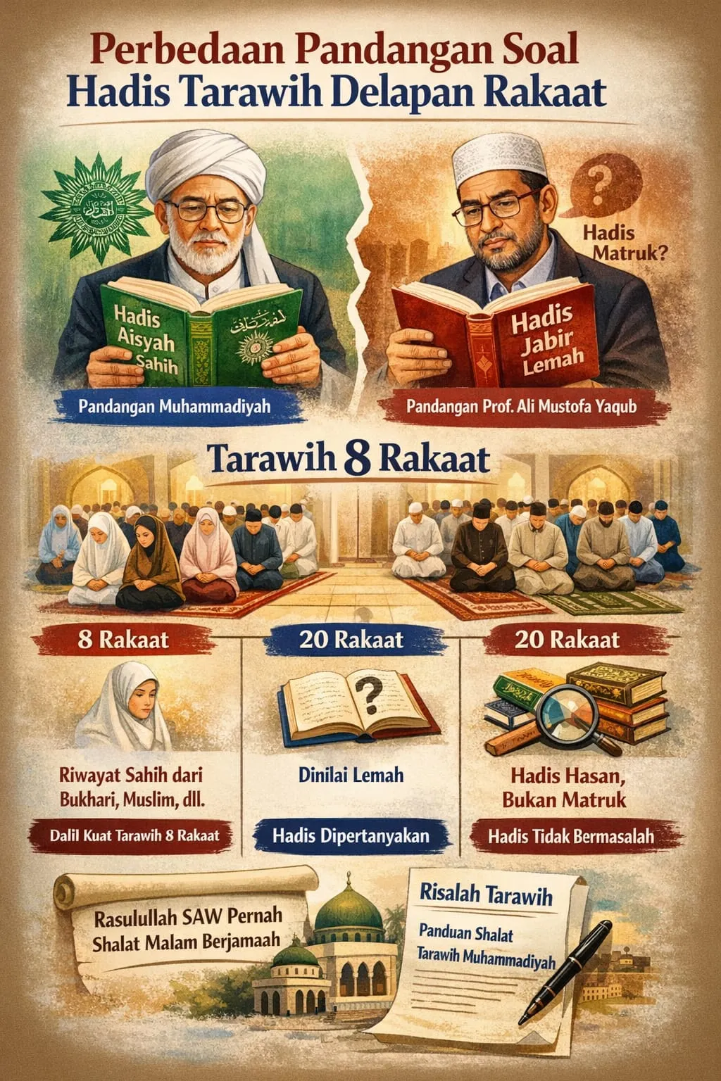 Muhammadiyah Klarifikasi Hadis Tarawih Delapan Rakaat di Tengah Polemik