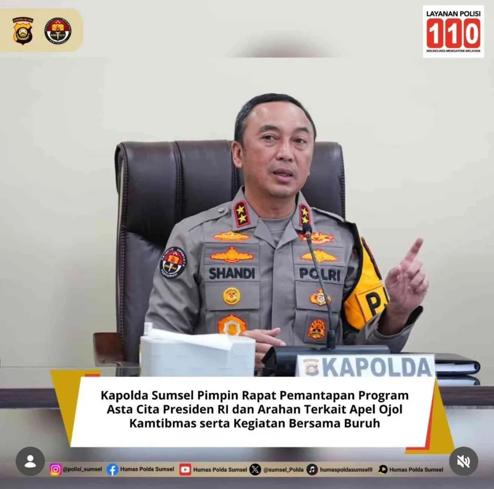 Kapolda Sumsel Tegaskan Pentingnya Kesiapsiagaan Jelang Apel Ojol dan Kegiatan Buruh