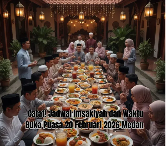 Jadwal Imsak dan Buka Puasa Medan 20 Februari 2026