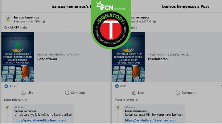 Waspada Tautan Pendaftaran Bansos Palsu Senilai Rp 2,5 Juta