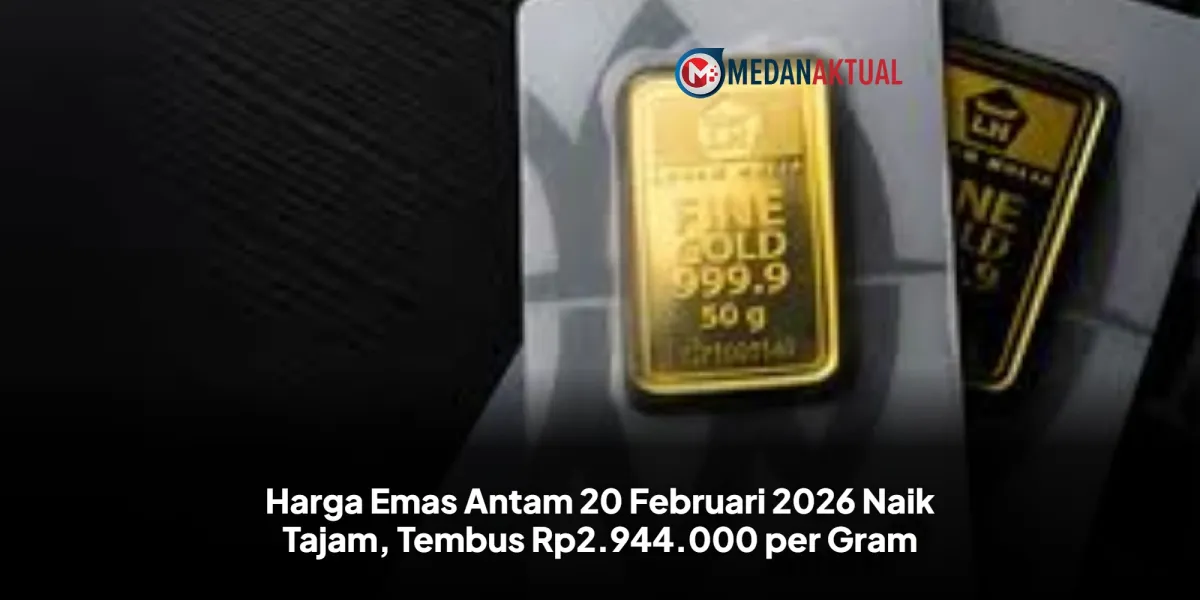 Harga Emas Antam Melonjak ke Rp2.944.000 per Gram pada 20 Februari 2026