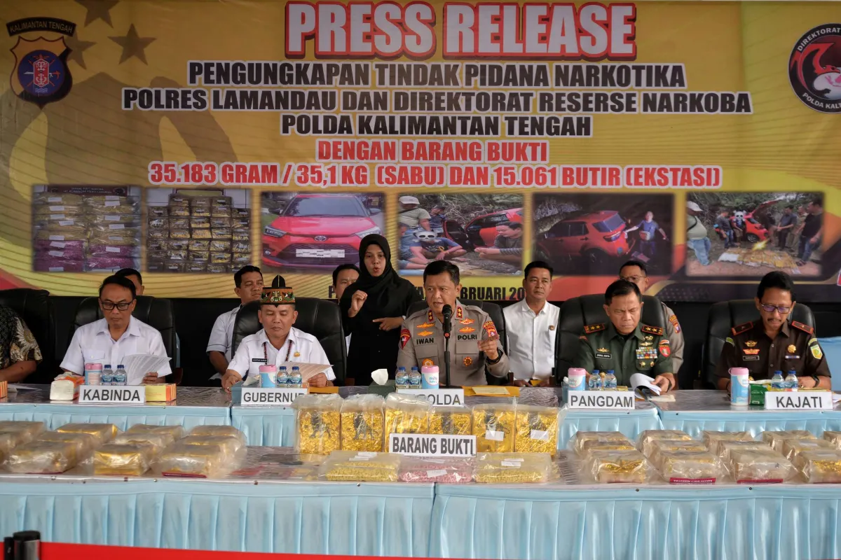 Polda Kalteng Ungkap Jaringan Narkotika dengan Barang Bukti Besar