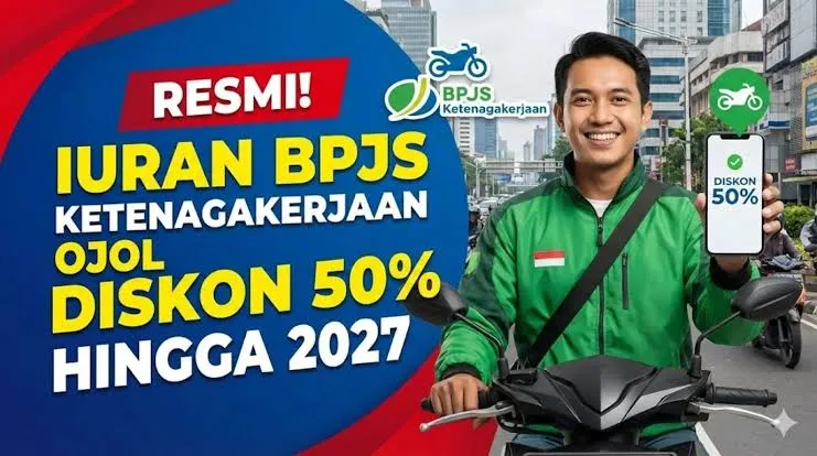 BPJS Ketenagakerjaan Berikan Diskon 50% Iuran JKK-JKM untuk Ojol dan Kurir