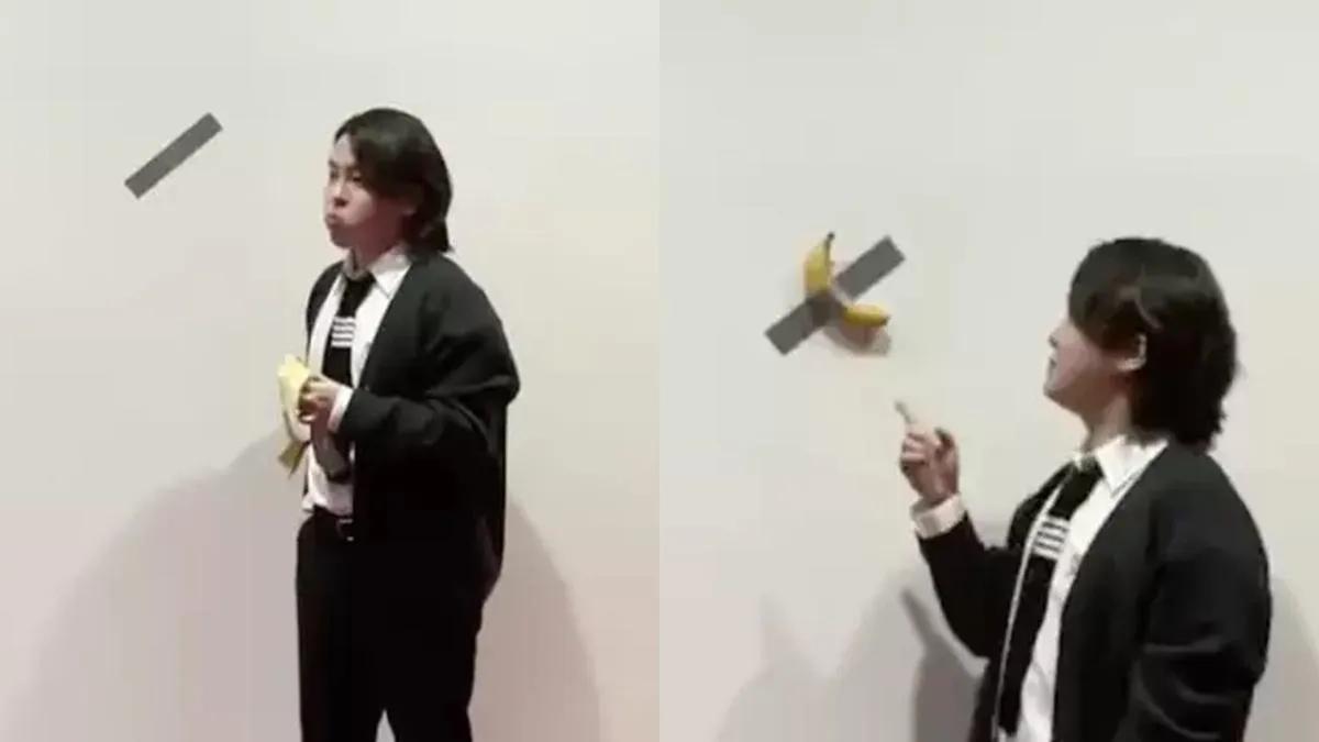 Mahasiswa Korea Selatan Makan Karya Seni 'Pisang Dilakban' di Museum