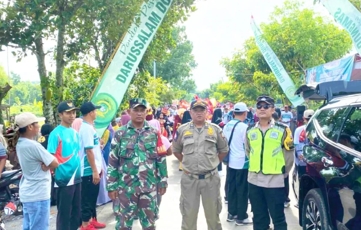 Polsek Sumberrejo Amankan Parade Drumb Band Sambut Ramadhan di Bojonegoro