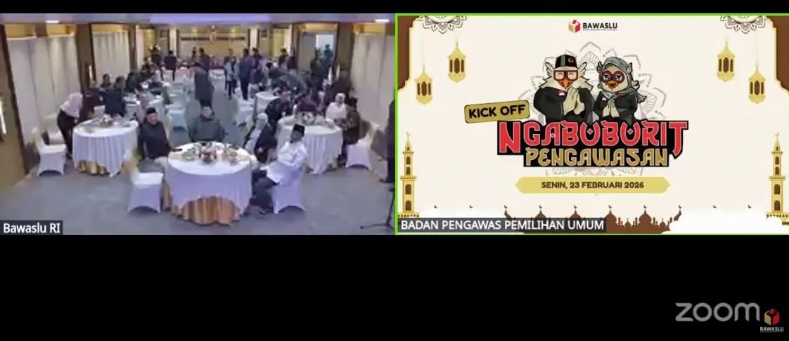 Bawaslu Madiun Ikuti Kick Off Pengawasan 2026 Secara Daring