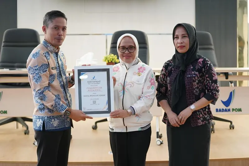 Palu Raih Penghargaan Kota Pangan Aman dari BPOM