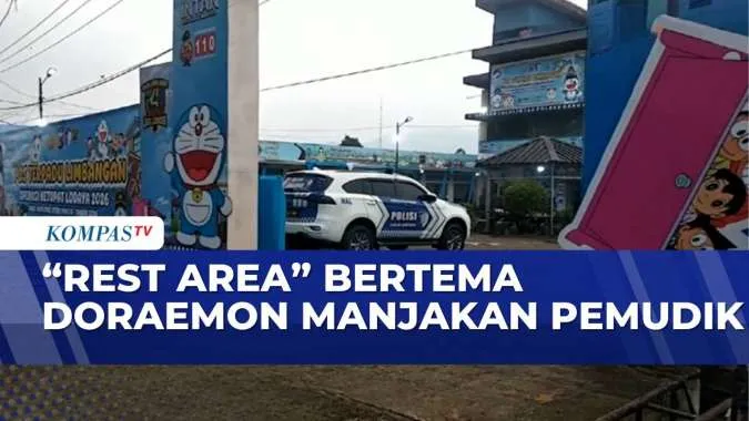 Rest Area Bertema Doraemon di Limbangan Menjadi Pilihan Utama Pemudik