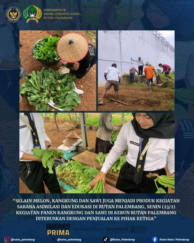 Rutan Kelas I Palembang Tingkatkan Kemandirian Warga Binaan Melalui Program SAE