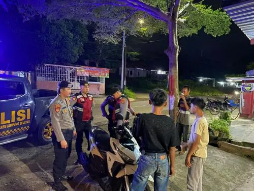 Patroli Sat Samapta Polres Lampung Selatan Cegah Kriminalitas di Kalianda