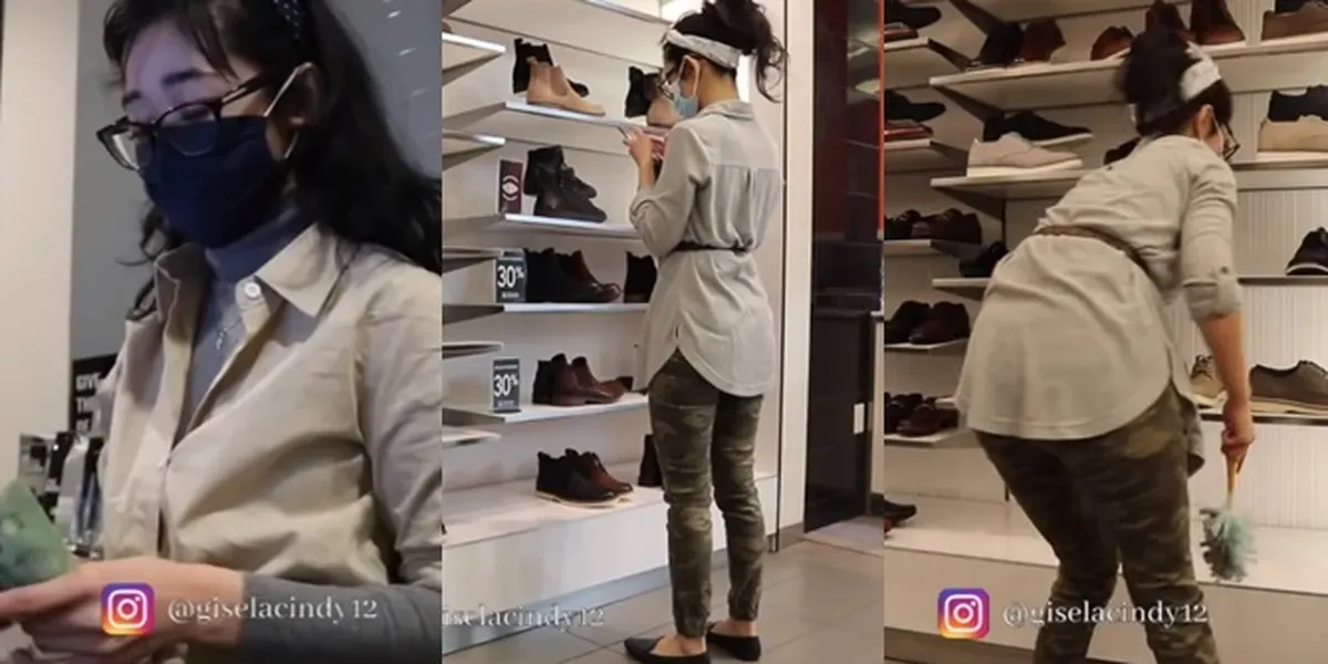 Semangat Gisela Cindy dalam Aktivitas Sehari-hari di Toko Sepatu Kanada