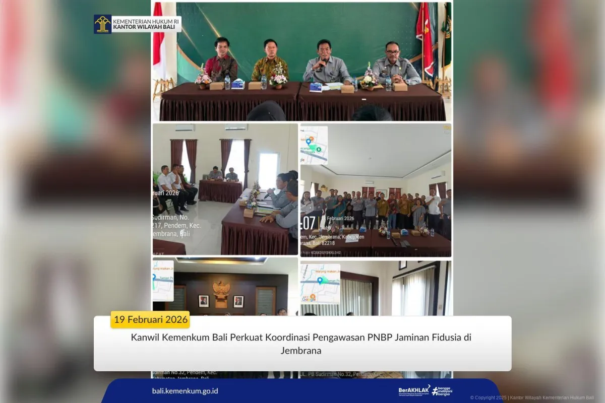 Koordinasi Kemenkum Bali Tingkatkan Kepatuhan Notaris dalam Pelaporan Jaminan Fidusia