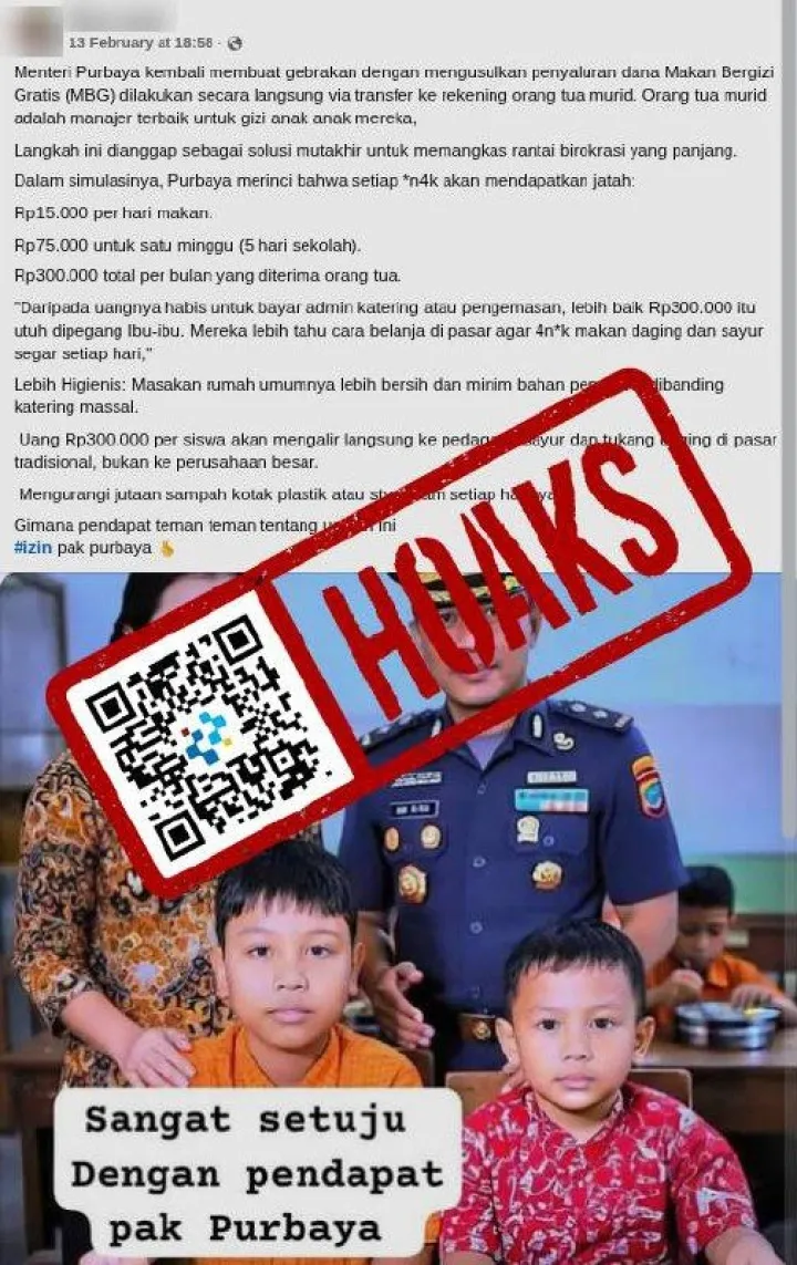 Kementerian Keuangan Tegaskan Hoaks Penyaluran Dana MBG ke Rekening Orang Tua