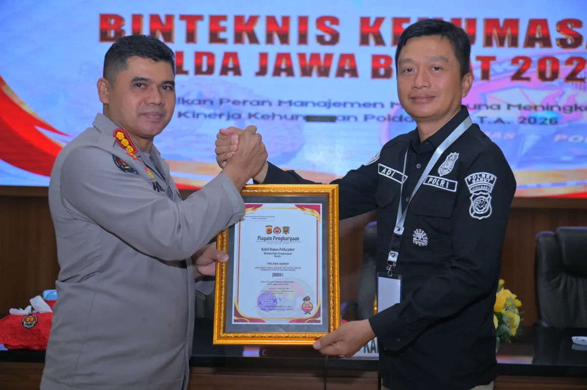 Humas Polres Garut Raih Juara 1 Pengikut Terbanyak di Instagram dan TikTok