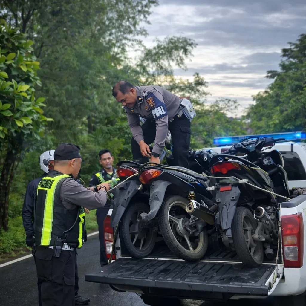 Polisi Tindak Balap Liar di Bitung pada Hari Pertama Puasa