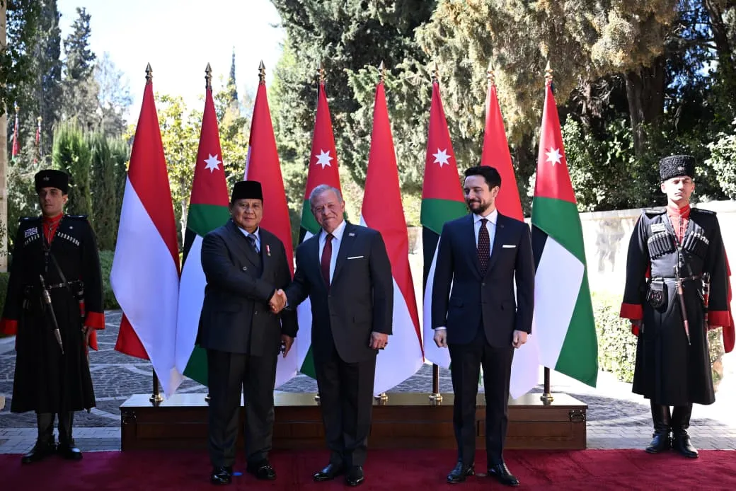 Prabowo dan Raja Abdullah II Perkuat Kerja Sama di 75 Tahun Diplomasi Indonesia-Yordania
