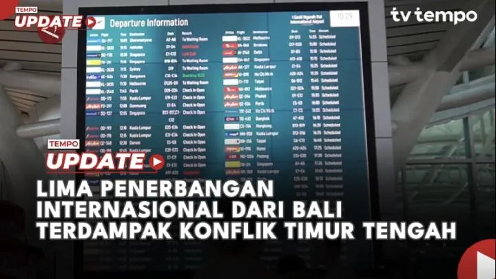 Lima Penerbangan Internasional Dari Bali Terdampak Konflik di Timur Tengah