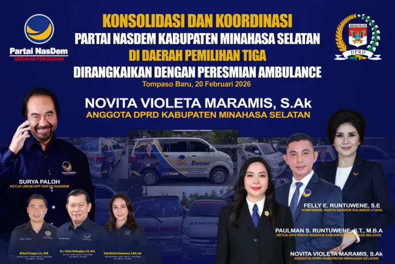 Partai NasDem Minsel Gelar Konsolidasi dan Peresmian Ambulance di Dapil 3