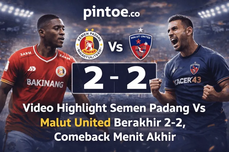Semen Padang Tahan Imbang Malut United 2-2 Lewat Comeback Dramatis