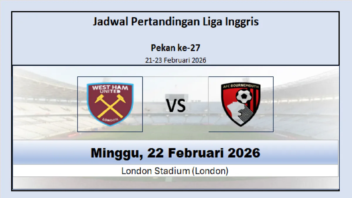 Prediksi Sengit West Ham vs Bournemouth di Liga Inggris
