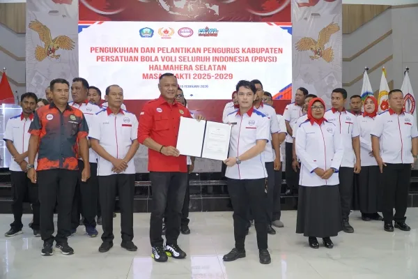 Pelantikan Pengurus PBVSI Halmahera Selatan dihadiri Wali Kota Tidore