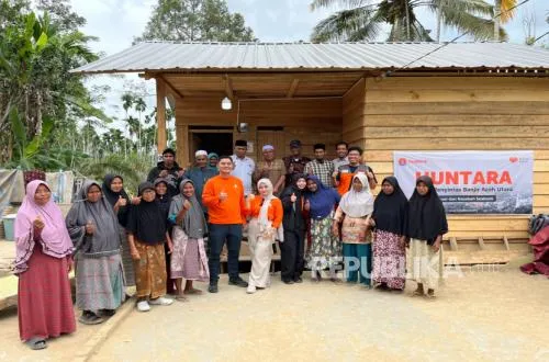 Rumah Zakat dan Seabank Serahkan 13 Huntara untuk Penyintas Banjir Aceh Utara