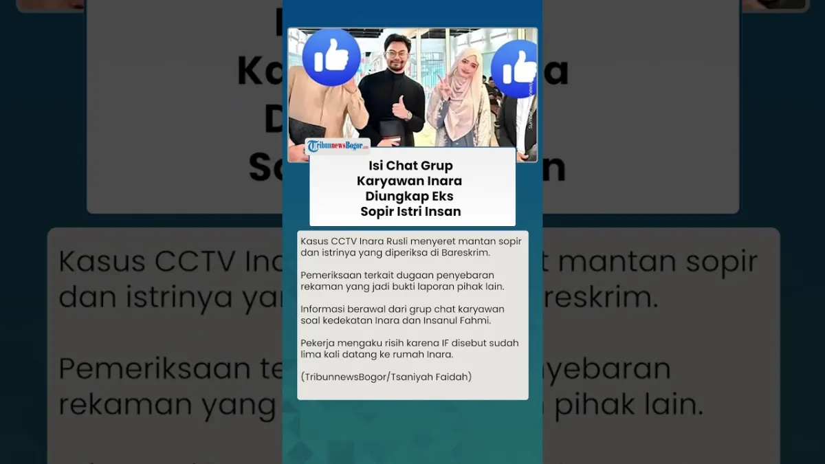 Istri Eks Sopir Terlibat Kasus Rekaman CCTV Inara Rusli
