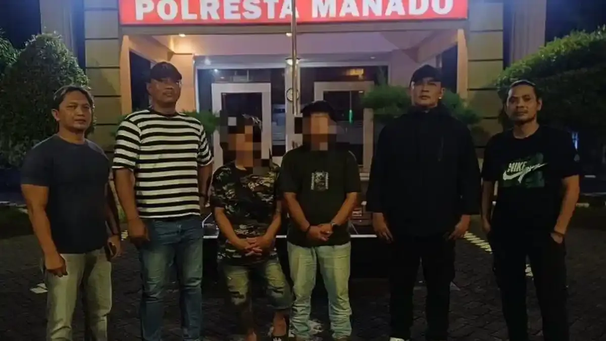 Dua Pelaku Pengrusakan Mobil Saat Antar Jenazah Ditangkap Polresta Manado