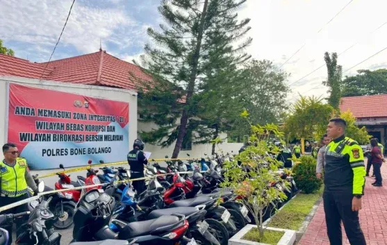 Polisi Tertibkan Balap Liar dan Knalpot Brong di Tilongkabila Saat Ramadan