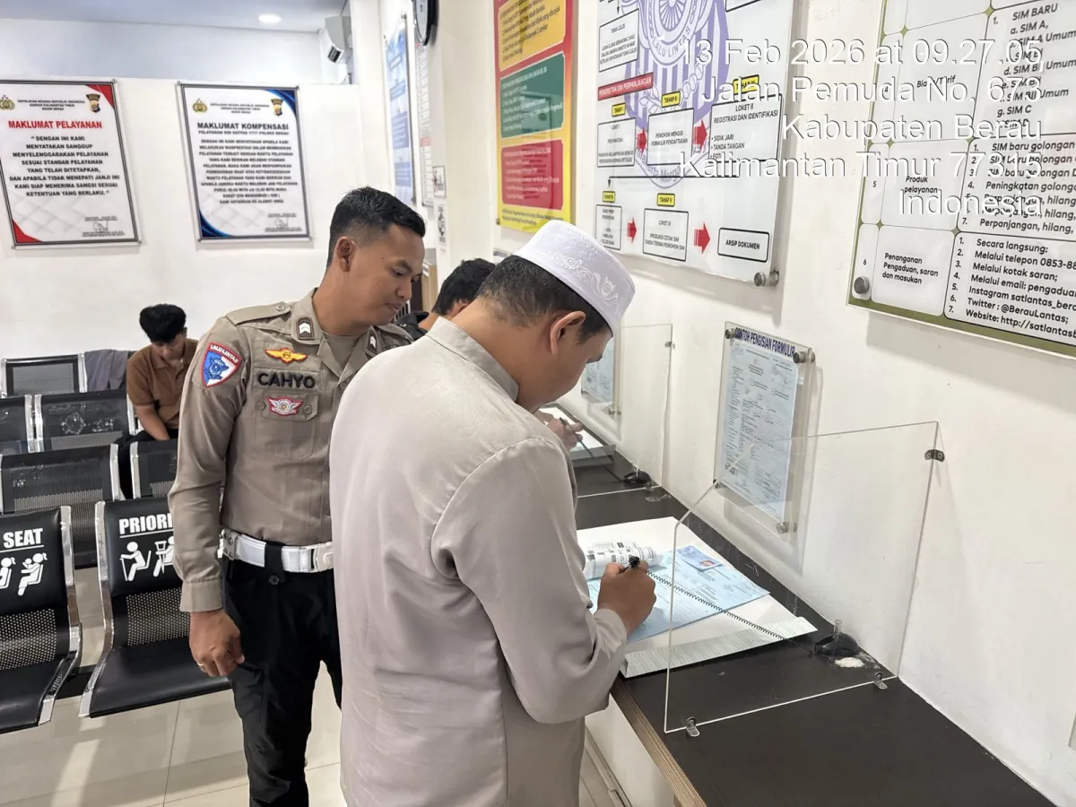 Satlantas Polres Berau Tingkatkan Pelayanan SIM dengan Humanis dan Profesional