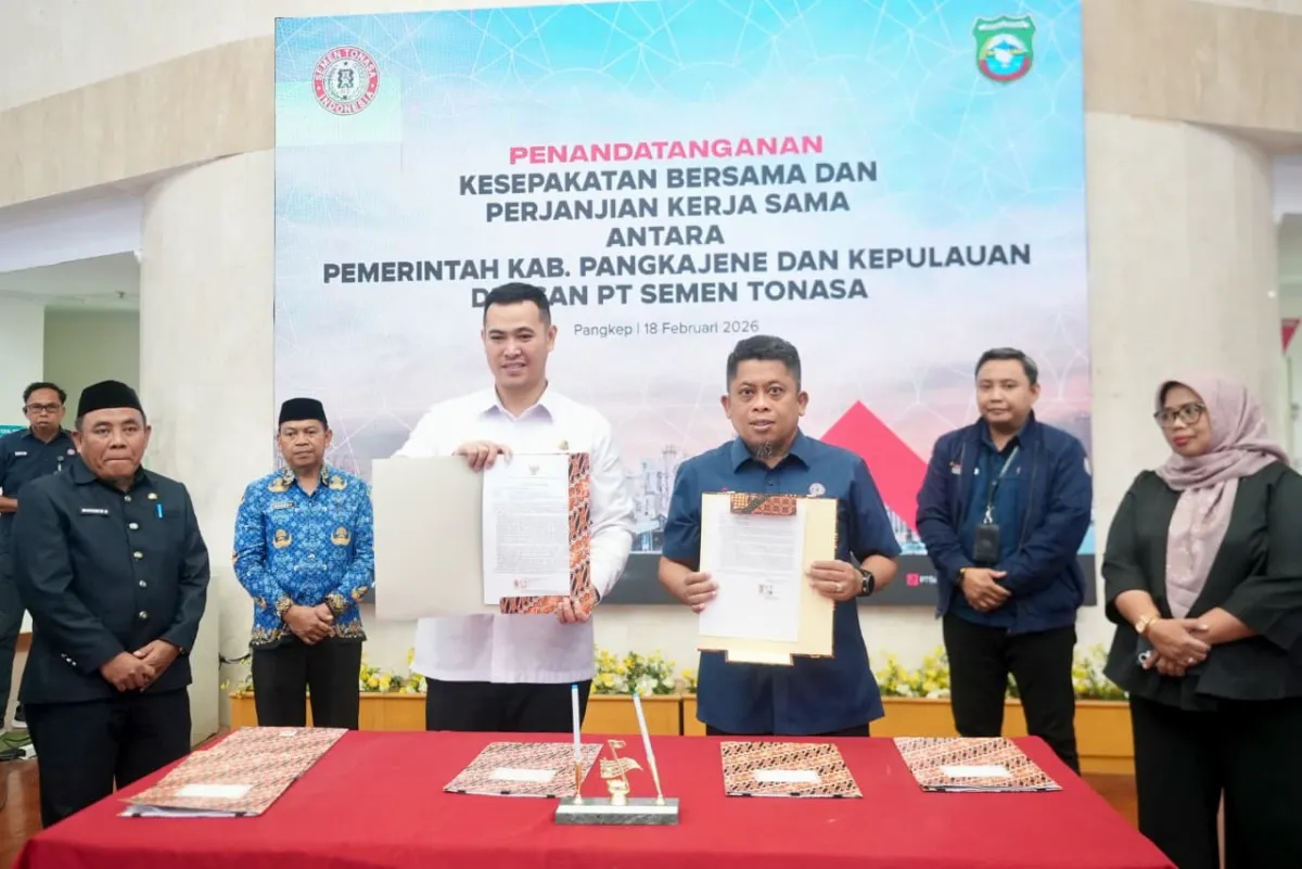 PT Semen Tonasa Jalin Kerja Sama Pembangunan Infrastruktur dengan Pemkab Pangkep