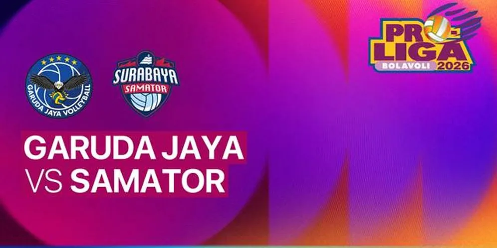 Jakarta Garuda Jaya vs Surabaya Samator, Saksikan Proliga 2026 Hari Ini di MOJI