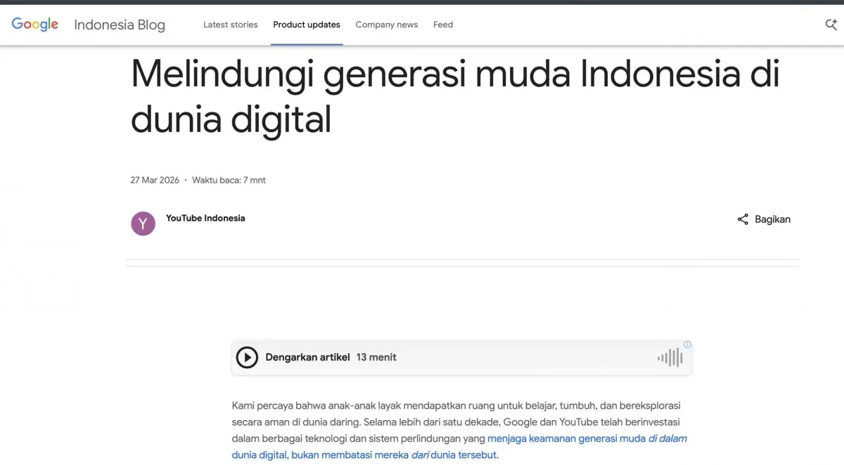 Perlindungan Generasi Digital: Antara Kepentingan Anak dan Strategi Bisnis Raksasa Teknologi